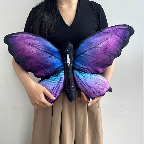 Butterfly shaped decorative pillow