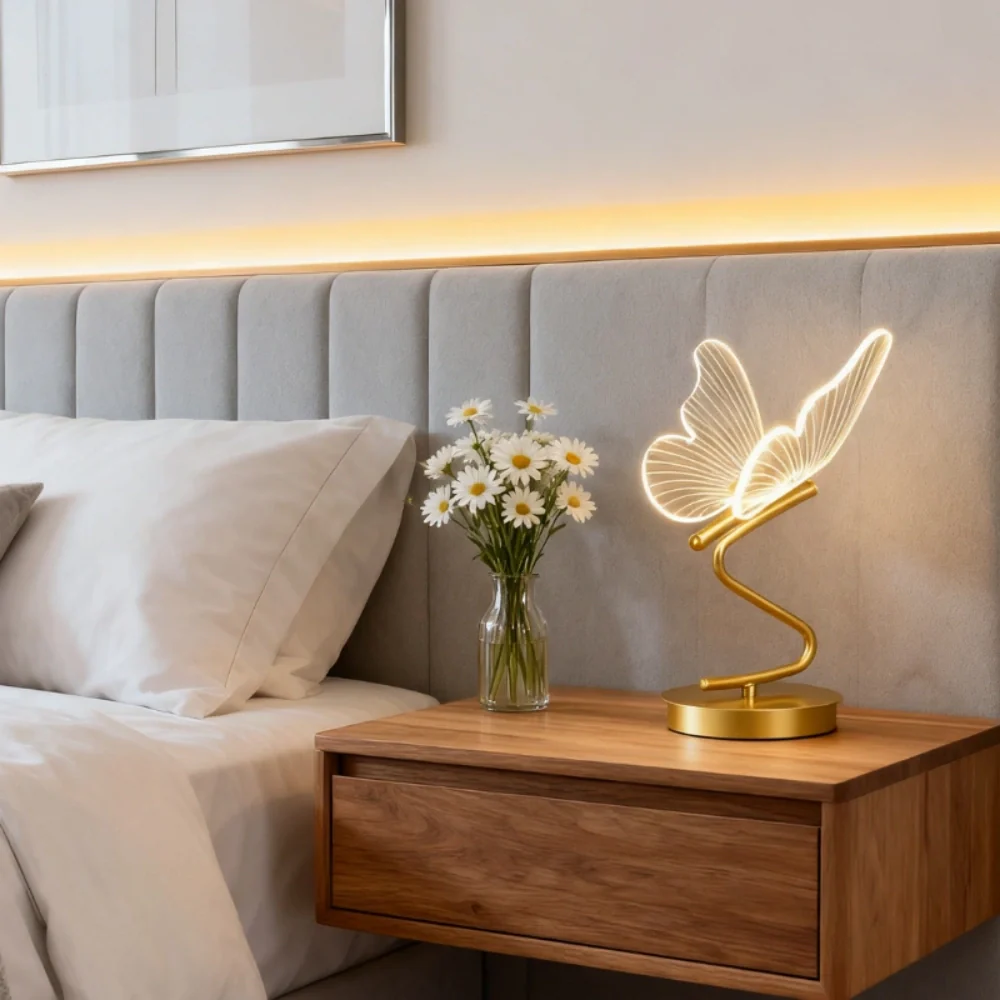 Led butterfly lights desk lamp