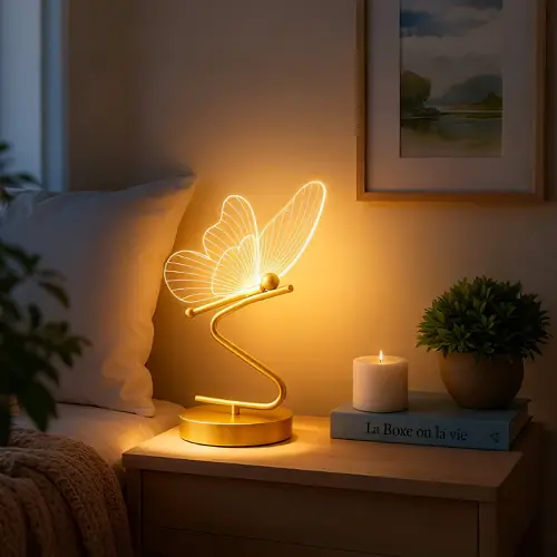 Led butterfly lights desk lamp