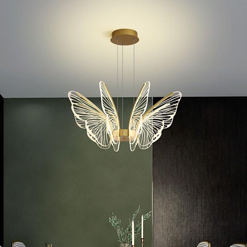 Gold butterfly chandelier