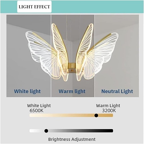 Gold butterfly chandelier