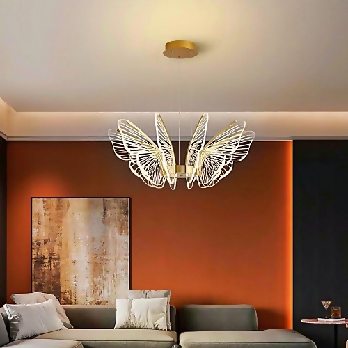 Gold butterfly chandelier