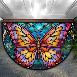 Outdoor butterfly door mat colorfu...