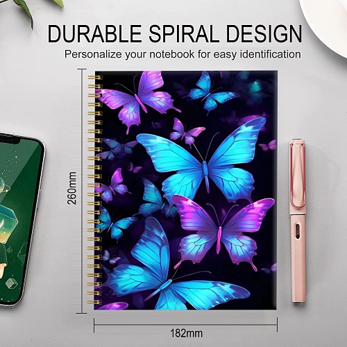Blue butterfly notebook