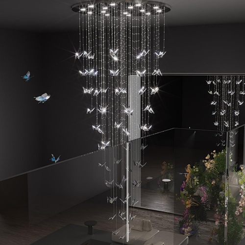 Crystal butterfly chandelier