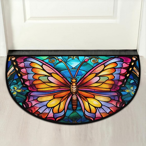Outdoor butterfly door mat