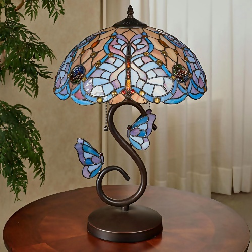 Tiffany style butterfly desk lamp