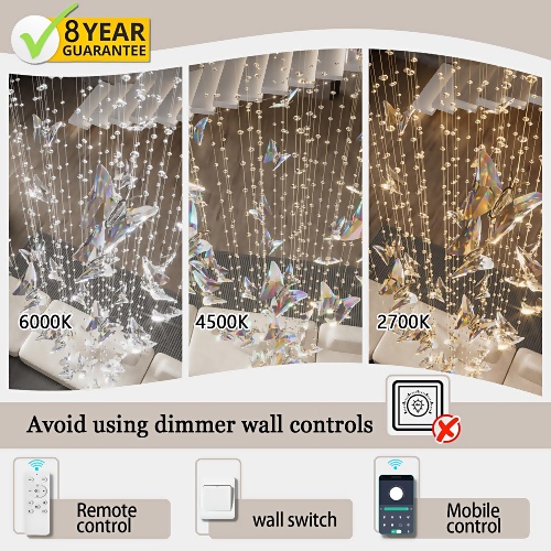 Crystal butterfly chandelier