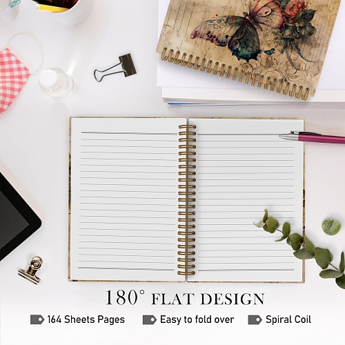 Butterfly spiral notebook