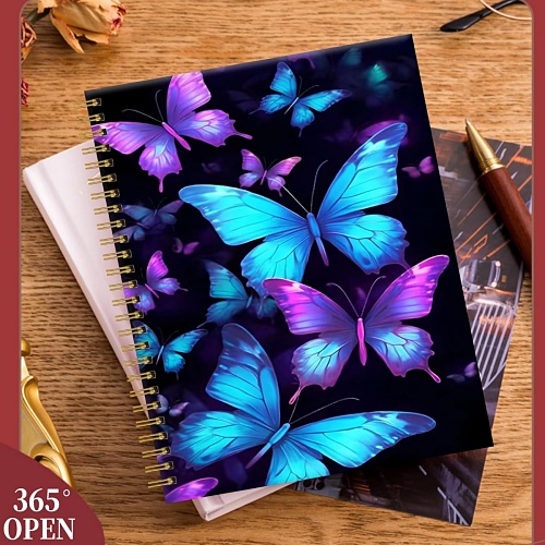 Blue butterfly notebook