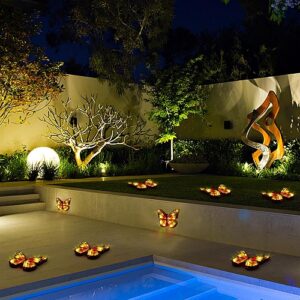 Solar powered butterfly ground lig...