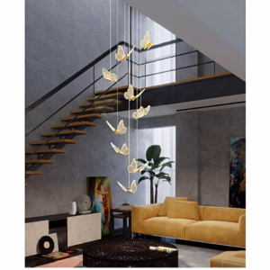 Gold butterfly ceiling chandelier ...