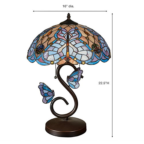 Tiffany style butterfly desk lamp