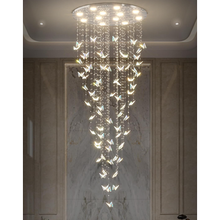 Crystal butterfly chandelier delicate style