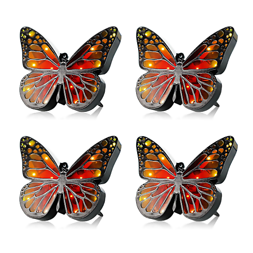Solar powered butterfly ground lights