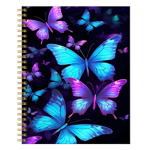 Blue butterfly notebook