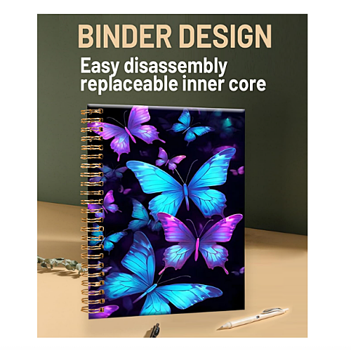 Blue butterfly notebook