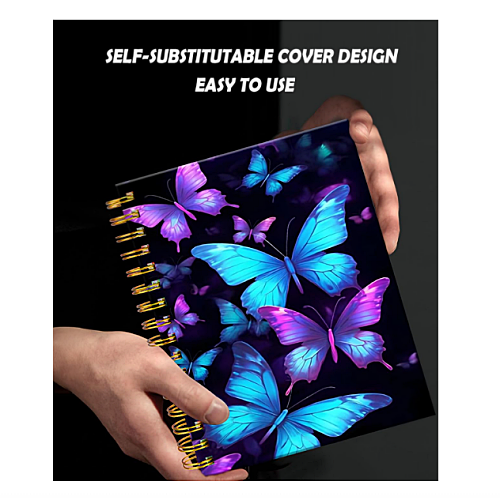 Blue butterfly notebook