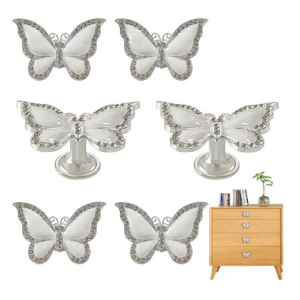 Butterfly knobs for dresser white