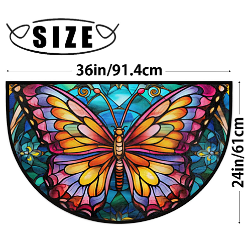 Outdoor butterfly door mat