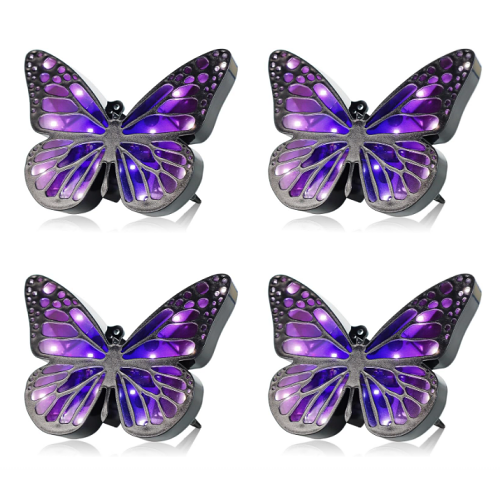 Solar powered butterfly ground lights