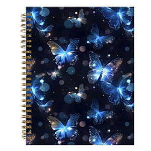 Butterfly notebook cover design bl...