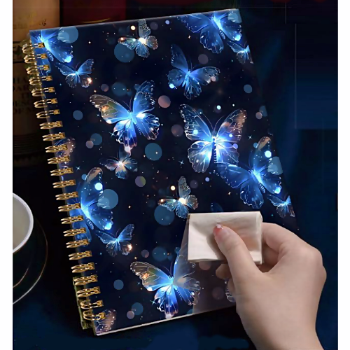 Butterfly notebook cover design blue