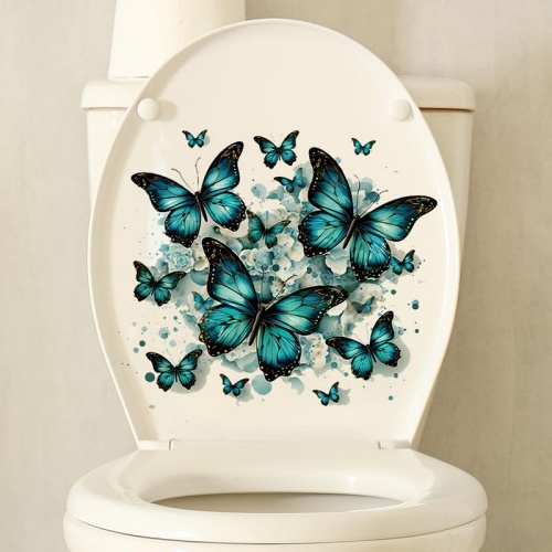 Butterfly toilet seat sticker