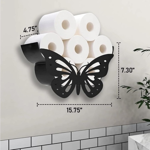 Butterfly toilet paper roll holder