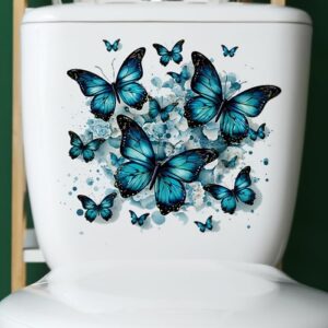 Butterfly toilet seat sticker wate...