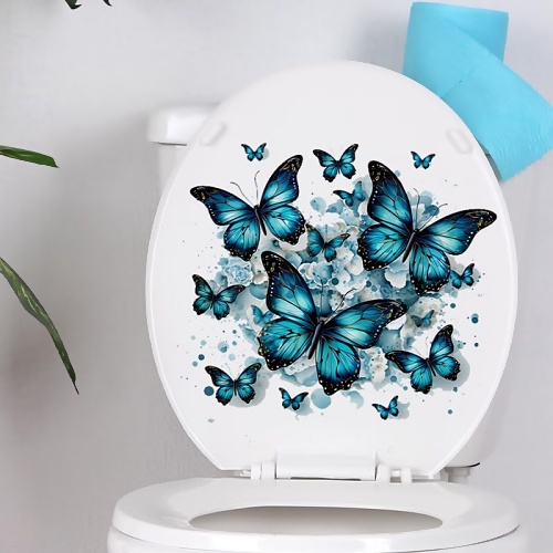 Butterfly toilet seat sticker