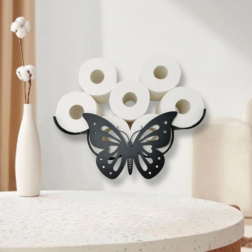 Butterfly toilet paper roll holder