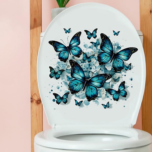 Butterfly toilet seat sticker