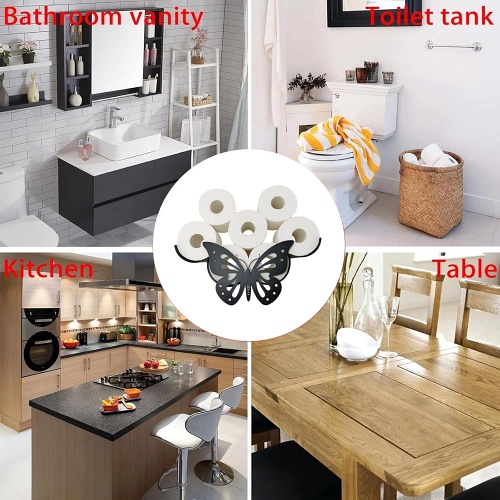 Butterfly toilet paper roll holder