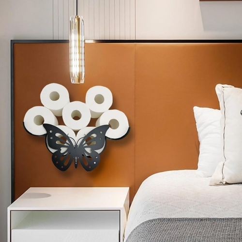 Butterfly toilet paper roll holder