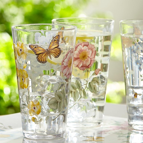 Butterfly glasses drinking