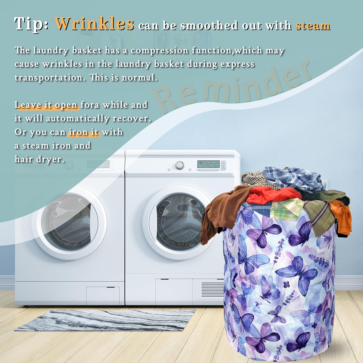 Butterfly laundry basket