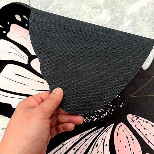 Pink butterfly shaped rug