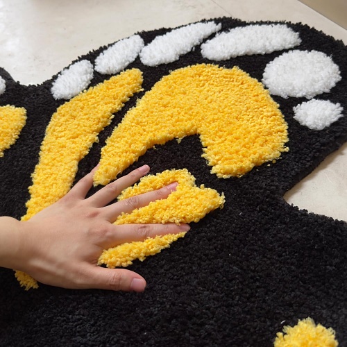 Butterfly shaped area rugs in gorgeous yellow