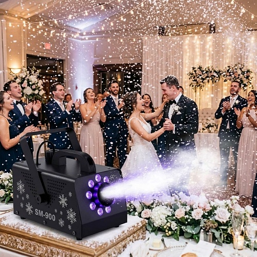 Snow machine for wedding reception