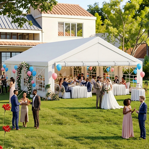 Big white wedding tent