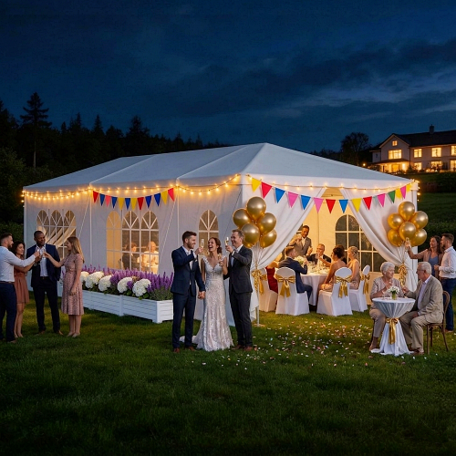 Vintage wedding tent