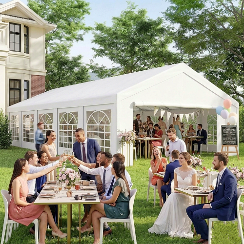 Backyard wedding tent rental