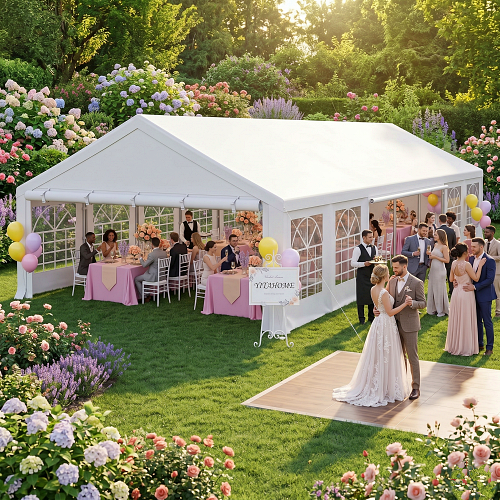 Wedding tent outside