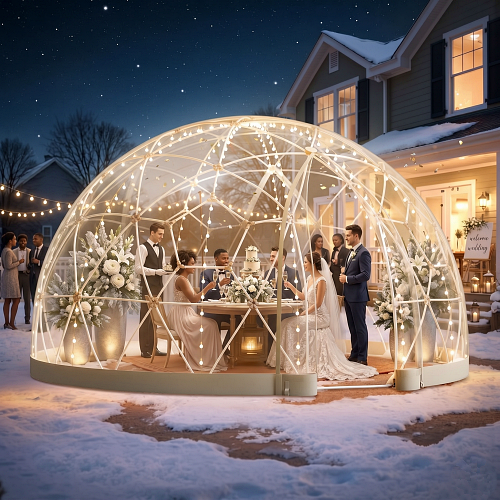 Bubble tent clear outdoor dome