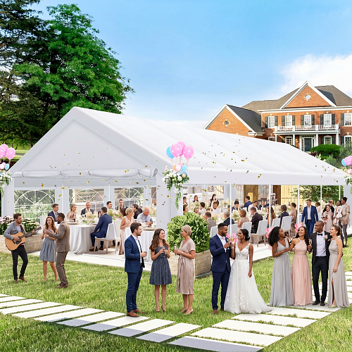 Open wedding tent
