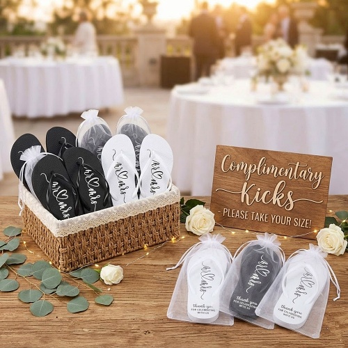 Beach wedding flip flops