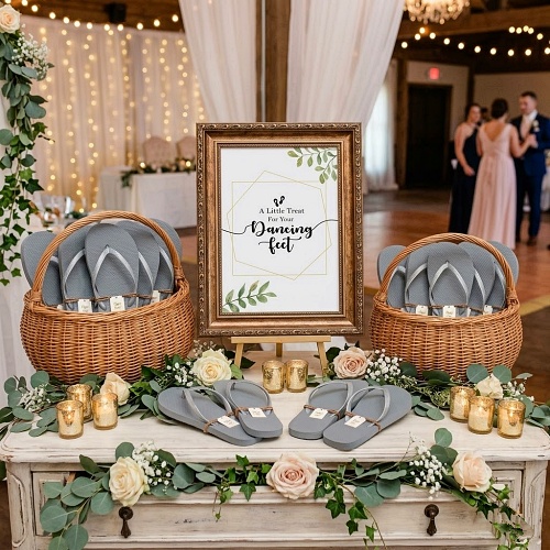 Wedding flip flops for guest