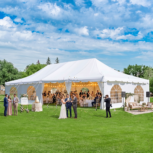Rent a white tent for wedding