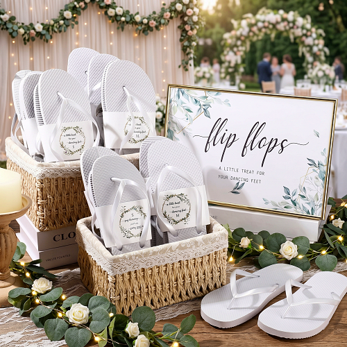 Wedding flip flops for guests bulk